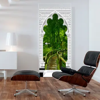 

Mural for port-Photo wallpaper - Gothic arch and jungle I - 80x210 cm