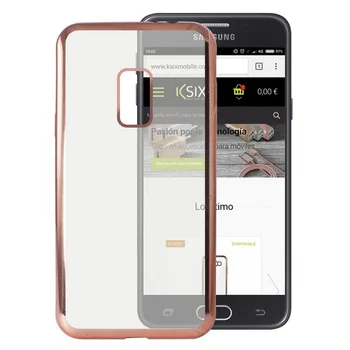 

Mobile cover Samsung Galaxy J7 2017 Flex Metal TPU Transparent Rose gold Metallic