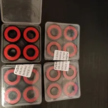 Wheel-Bearing Skateboard Inline-Roller 608 2rs ABEC9 Sealed-8x22x7-Mm-Shaft Red 16pcs