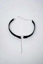 ¡Novedad de la temporada 90! Gargantilla Punk de piel en 4 colores, Collar de geometría Color dorado con colgante redondo, Collar para mujeres y niñas