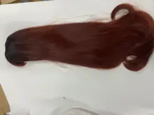 LOUIS FERR-pelucas sintéticas de pelo largo ondulado para mujeres negras, ombré, vino tinto, con flequillo, pelo resistente al calor, estilo africano y americano