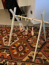 Estante de Fitness de madera sencillo nórdico decoraciones para habitación de niños, barra de gimnasio de juego para bebés L41D