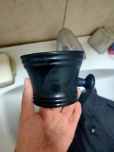 Limpieza de barbería y taza de sopa para hombre, tazón de afeitar de plástico con mango, tazón de jabón profesional para salón de casa