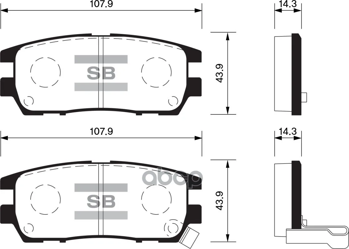 Sp1538sns_колодки Дисковые Задние! Mitsubishi Pajero 2.4-2.8td 9