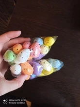 Kids Gift Craft Bird-Pigeon-Eggs Easter-Decoration Favor Painted Happy 3cm-Foam DIY Party