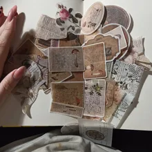 55 Unidades/Paquete de pegatinas retro de París, pegatinas de viñetas para diario, álbumes de recortes, papelería escolar, pegatinas para diario