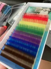 Marca 0,1 C D mezcla individual Pestaña De Colores Natural Color Caramelo Suave falso de extensión de pestañas maquillaje de ojos pestañas falsas coloridas