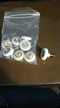 Sliding Pulley Door-Wheels Copper-Roller Glass Bathroom Hanging Round Nylon 1set/8pcs