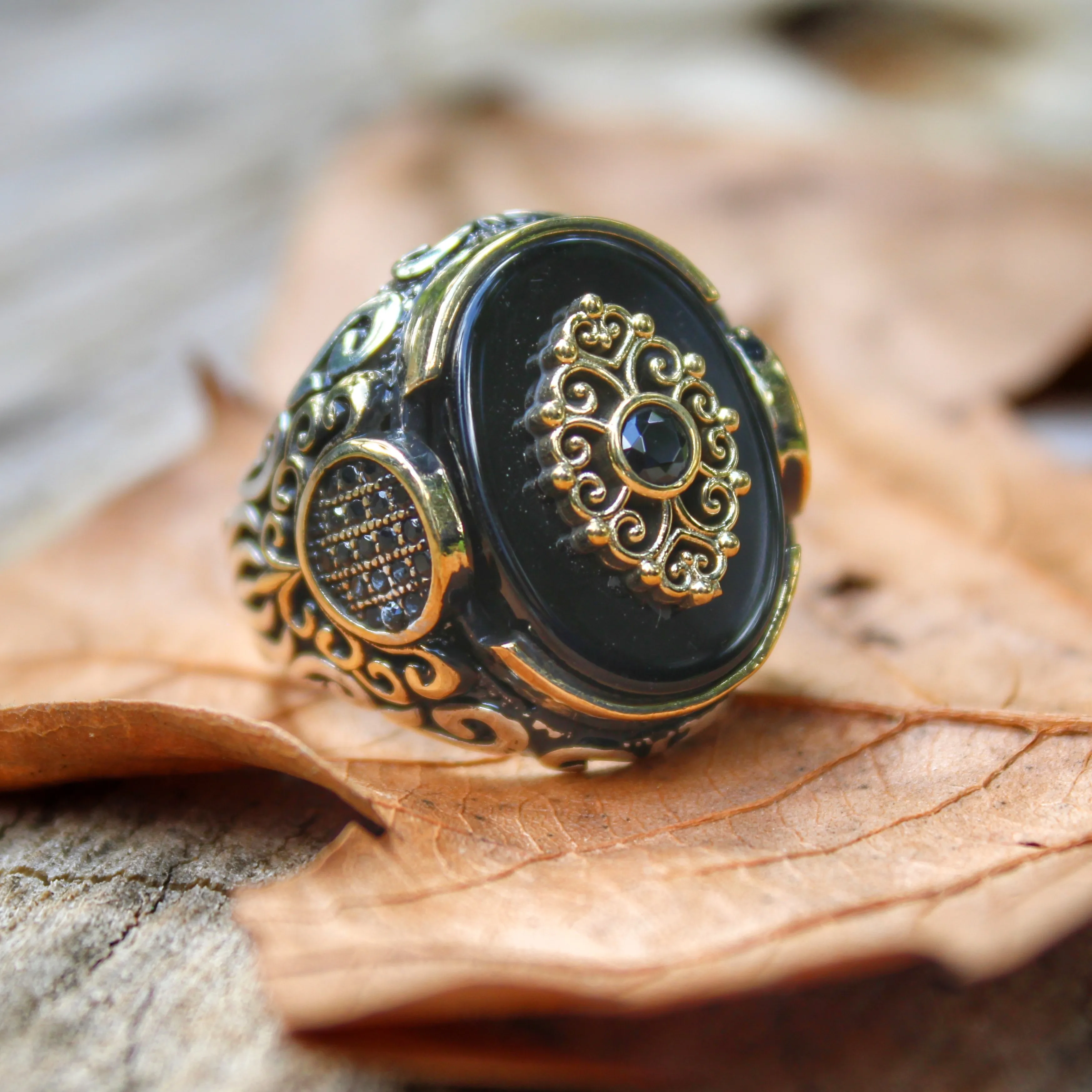 

Real Pure 925 Sterling silver ring real onyx stone hand made made in turkey luxury and trendy model vintage style new model