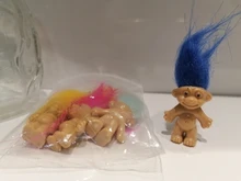 5 unids/lote pelo colorido muñeca Troll los miembros de la familia papá mamá bebé niño niña lindo presa, Trolls regalos amor feliz familia