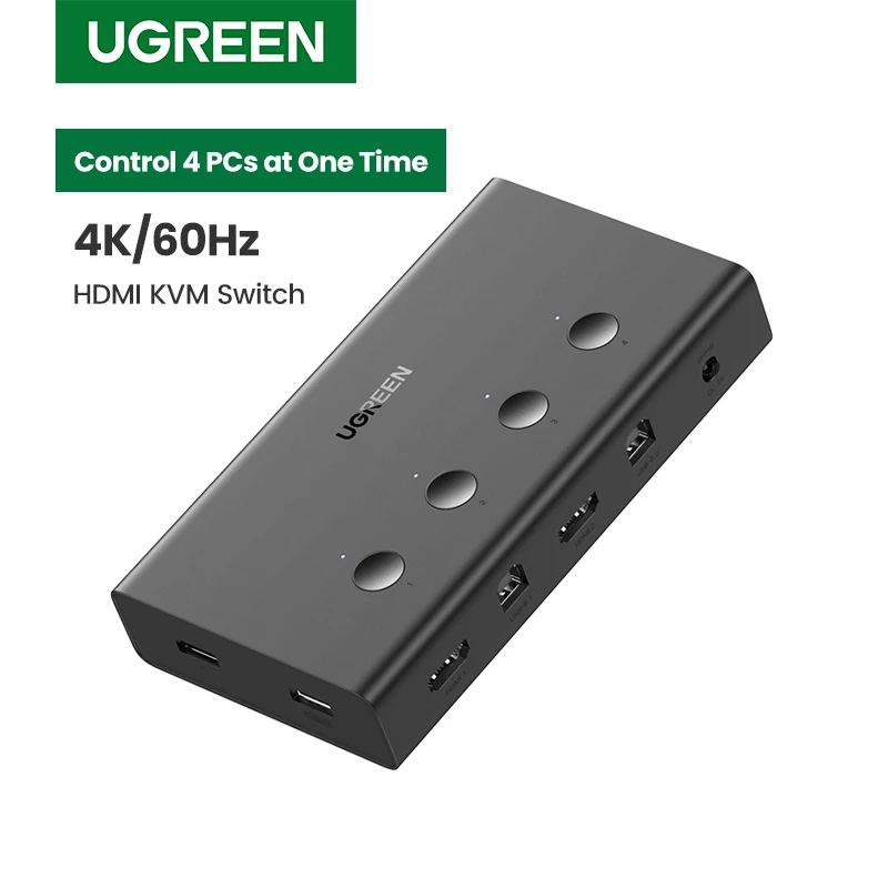 Ugreen Hdmi Switch Kvm Switch For Xiaomi Mi Box 4 In 1 Out 4 Pcs