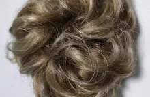 Bicicleta con sintético Flexible moño para el cabello rizado cabello moño elástico sucio ondulado Scrunchies abrigo de cola de caballo de pelo banda Exte