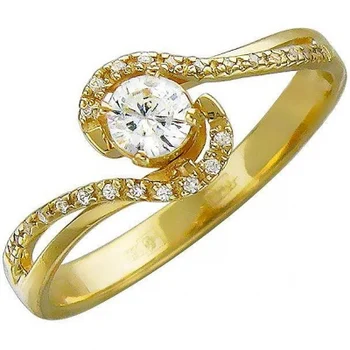 

Esthete ring with cubic zirconia in Yellow Gold