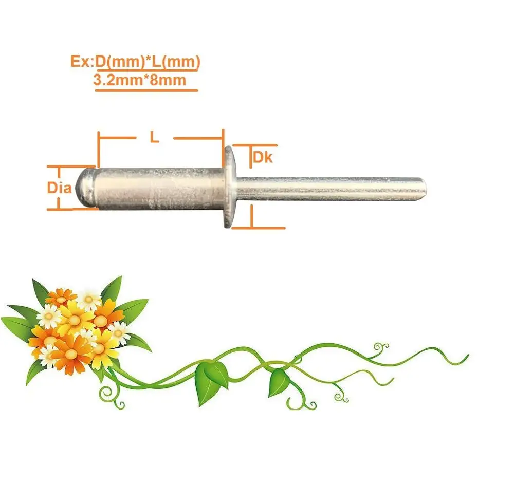 M4 * 10mm 5/32 100 шт. заклепками rivetti Alu стальная купольная головка blind rivetremache rebite Slepe kovice
