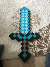 Espada y Pickaxe de gran tamaño para niños, juguete de espuma EVA, 61cm, Diamante Azul, regalo