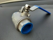 Stainless-Steel Ball-Valve Vinyl-Handle Female SS304 BSPT with 1-1/2-2P Full-Port 3/8-
