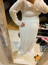 Pregnancy Photography Dress Maxi Maternity-Gown Long for XL Pleated Split-Side