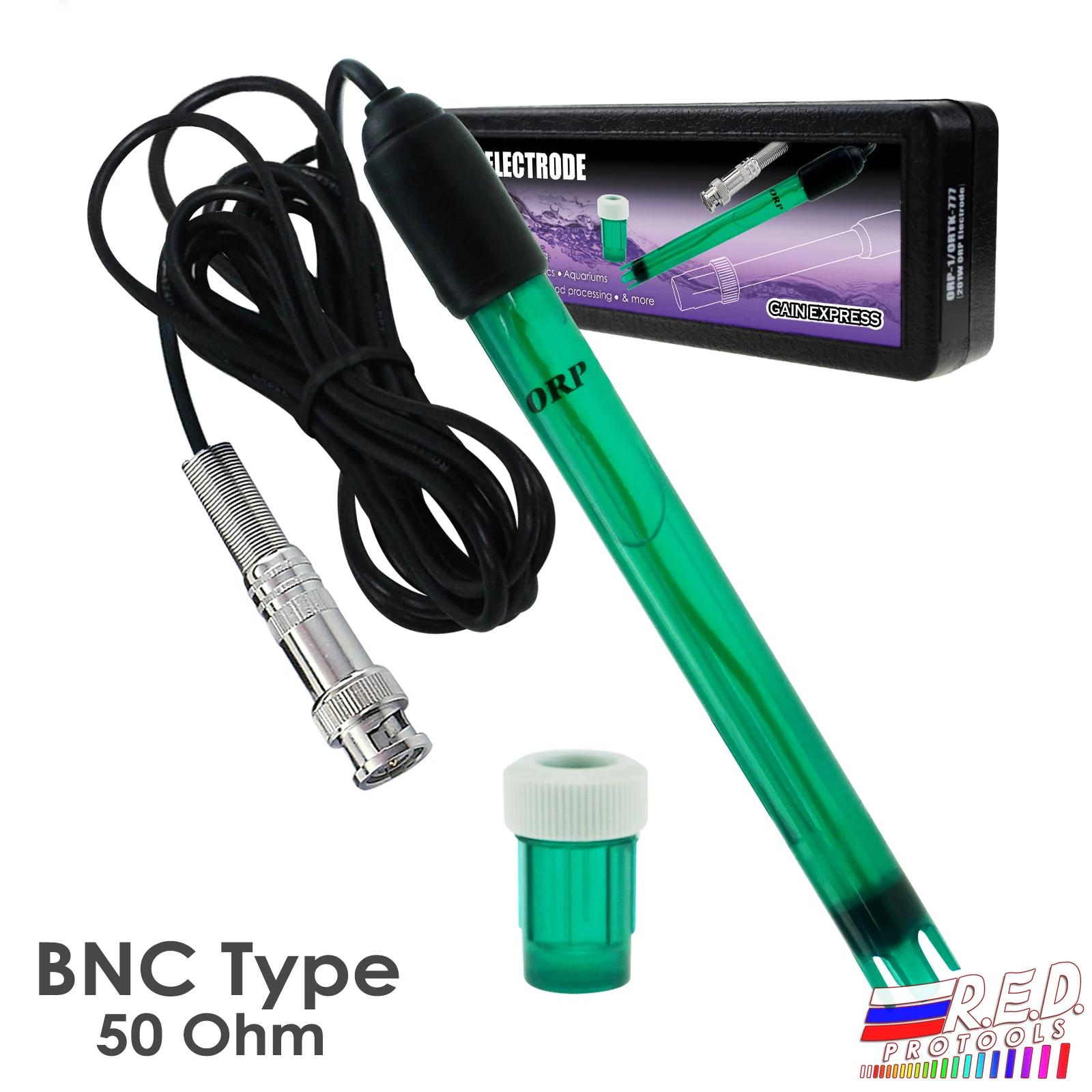 

BNC Type Connector Replacement, ORP Redox Electrode, Probe for Tester Meter 14cm Long 1.2cm Diameter 300cm Extra Long Cable