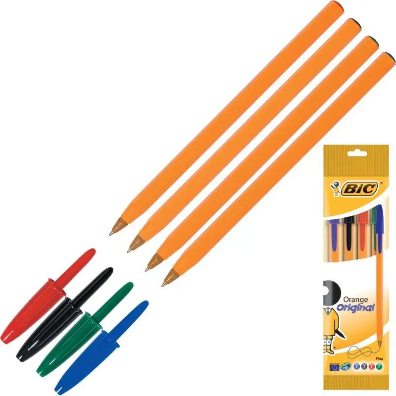 Juego de bolígrafos desechables Bic naranja, 4 colores (grosor de la línea  0,3mm) 8308541 69669 - AliExpress