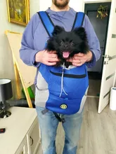 Al aire libre viajes de mascotas de doble bolsa de hombro portátil de viaje mochila al aire libre bolsa de transporte perro mascota frente perro bolsa de malla de mochila de la cabeza