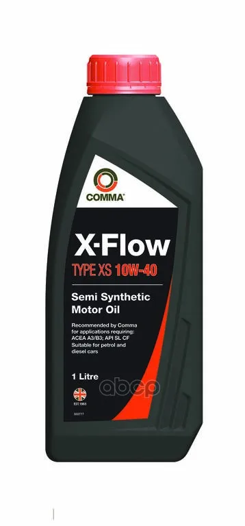 COMMA Масло Моторное П/Синт Comma X-Flow Type Xs 10w40 1л Acea A3/B3, Api Sl/Cf, Mb 229.1, Vw 501.01/505.00 Xfxs1l