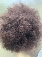 Cola de Caballo rizada Afro Puff, 100%, coleta de pelo humano brasileño con cordón con Clps para mujeres, negro Natural #2 #4, marrón