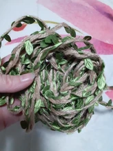 2M 5M cuerda de yute En forma de hoja cinta envoltorio de regalo para DIY cordeles de yute arpillera rústica decoración de la boda evento Festival Fiesta suministros