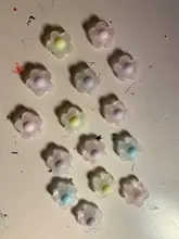Flower-Shape Beads Accessories Earrings Jewelry-Making Diy Necklace Acrylic Spaced Transparent