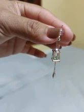 Women Earring Eardrop Lantern Tassels Silver-Needles Fine-Jewelry Dangle Thaya Green