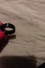 Anillo de acero inoxidable negro para hombre y mujer, joyería con abalorio, 2017