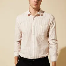 Дефакто мужская формальная Однотонная рубашка с воротником с лацканами, повседневный тканый Топ, рубашка с длинным рукавом, Офисная деловая одежда, Топ Shirt-L5898AZ19AU