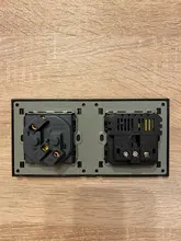 Wall-Socket Outlet Glass-Panel Stopcontact-Plug Crystal Power-Steckdose German UBARO