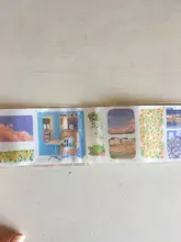 Diario Kawaii Washi-adhesivos de cinta adhesiva para Scrapbooking, papelería, tira larga decorativa, pegatinas para manuales de plantas, flores salvajes