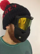 Máscara de esquí para hombre y mujer, gafas de seguridad con filtro para la boca a prueba de viento y de Motocross