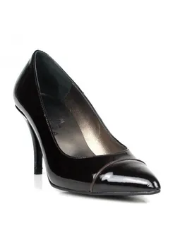 

Salons brown patent leather toe