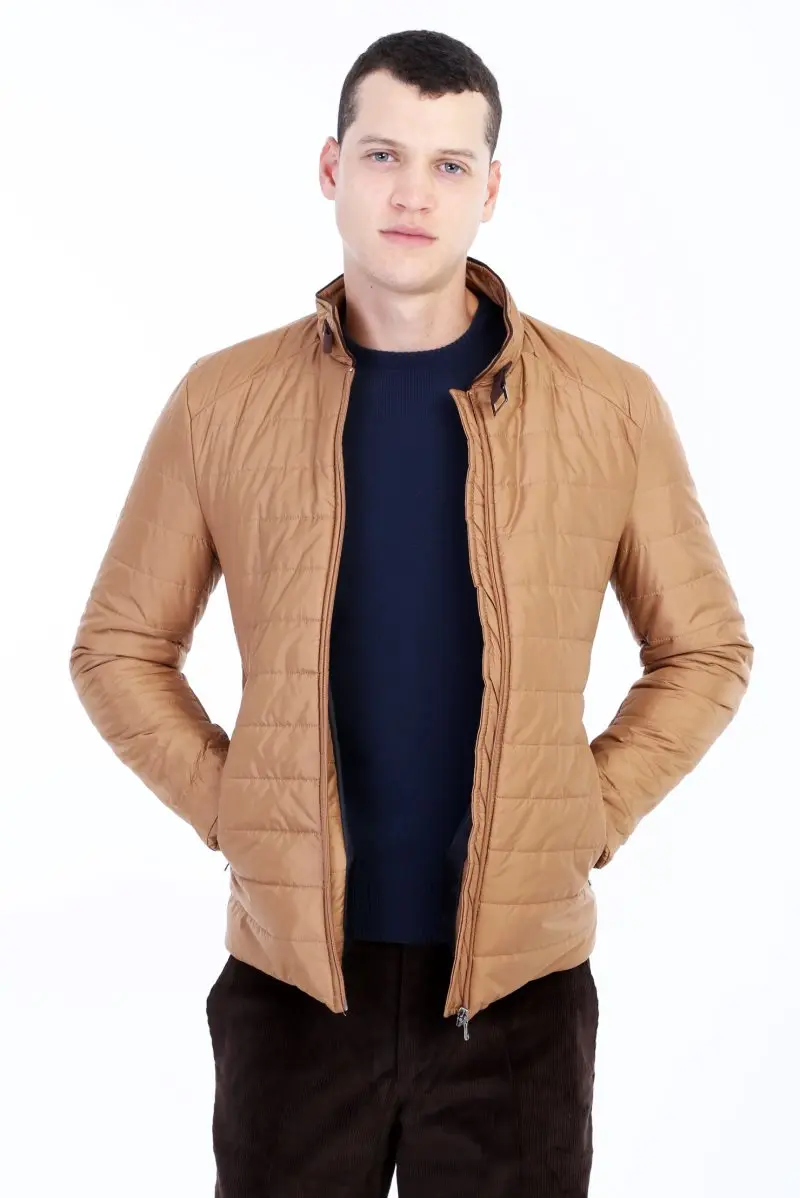 Kigili мужская одежда осень-зима Теплое повседневное приталенное стеганое полиэфирное высококачественное пальто Сделано в Турции мужское Смешанное пальто с капюшоном