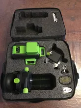 Huepar Nivel Láser de Línea Cruzada 4D de 16 Líneas Línea de Haz Verde con Batería de Iones de Litio Para Piso de Baldosas Multifunción & Control Remoto