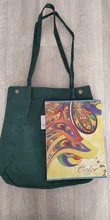 Bolso de hombro de pana para mujer, bolsa de compras reutilizable, informal, para un número dado, 2021