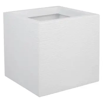 

EDA PLASTIQUE flower Box square Graphit Up - 21 L-29.5x29.5x29.5 cm - Cerusie white