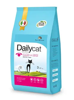 

Dailycat adult lamb and rice for cats lamb/Rice-3 kg x 1 pc