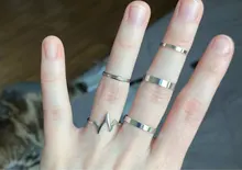 5 unids/set nuevo de moda de oro rayo onda Anillos anillo de dedo ajustable para mujeres chica regalos de Anillos Mujer anillo de la joyería