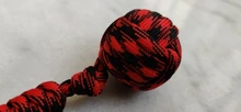 Bola de acero de Puño de mono negra para protección de seguridad al aire libre, cordón de autodefensa, llavero de supervivencia, ventanas rotas