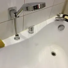 Soporte de cabezal de ducha ajustable, autoadhesivo, de mano, sin taladro, sin perforación, cromado, soporte de montaje en pared