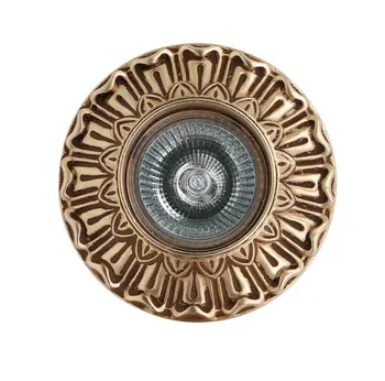 

Recessed downlight classic metal treated in electroplating gold decoration French