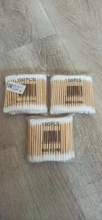 100 unids/bolsa de doble cabeza desechable de algodón de maquillaje hisopo de algodón suave brotes médicos palos de madera nariz y orejas Herramientas de limpieza Cotonete