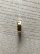 Anillo de acero inoxidable de 6mm para hombre y mujer, sortijas de dedo Color oro, joyería de boda, regalo