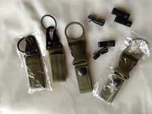 Molle Correa adjuntar clip de cinturón mochila al aire libre de la correa cierre Quickdraw mosquetón campamento agua percha de botella táctico Gancho de soporte