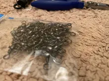 Rompin 30 unids/lote-barril de 3 vías, línea cruzada, giratorio de pesca con anillo sólido, gancho de pesca de latón, Conector de sedal, accesorios de pesca