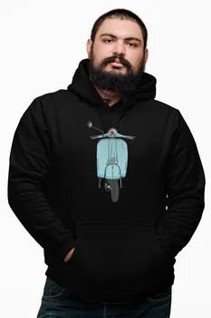 

Angemiel Wear Blue Motorcycle Gray Black Men 'S Hooded Sweatshirt