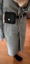 Mochila de moda para cintura para mujer, riñonera de PU sencilla, bolso con cinturón de regalo para mujer, bolso con cadena para teléfono, bolso informal para mujer, monedero negro
